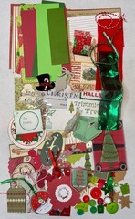 Christmas lot scrapbook planner journal junk collage ephemera paper crafting art
