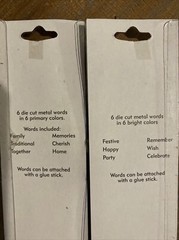 NEW! 2 Packs JoAnn Scrap Essentials Metal Words For Scrapbooking Captions