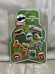 Pringles 10 Piece Puffy Sticker Set Cool Fun Snack Attack Pop Icon Popstar Pop