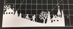 Christmas Die Cuts * Winter Wonderland Border * Set of 12 * White Cardstock *
