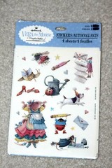 RARE Vintage Vera the Mouse Stickers ~ 4 Sheets ~ Sealed Package
