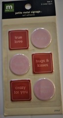 making memories petite metal signage self adhesive Love 2