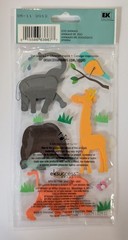 Jolee’s Zoo Animals Foam Scrapbooking Stickers Elephant Giraffe Bear Tiger