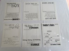 Scrapbooking Transparency Overlay 6pc Boy Theme Daddy Toddler Sunshine LOT B