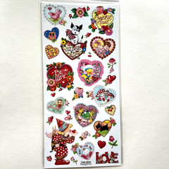 Violette Mary Ingelbreit Hearts Stickers Valentine’s Day Junk Journaling Collage