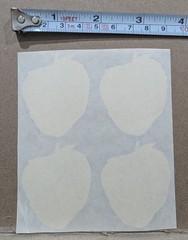 Vintage 3M Die Cut STRAWBERRY Scratch & Sniff Stickers Uncut Sheet of 4