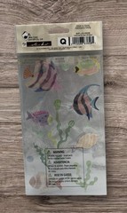 TROPICAL FISH Clown Angel Fish Seaweed Bubbles Ocean Jolee’s Vellum Stickers NEW