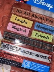 DISNEY MICKEY MOUSE RIBBON STICKERS EK Success Disneyland World Cruise scrapbook