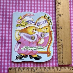 Vintage 80s 90s Cat Notepad Kitty Happy Time Memo Stationary Paper Sheets