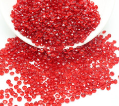 2000 Red Acrylic 4mm Diamond Confetti Wedding Deco Supplies Table Scatter
