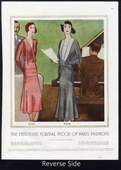 FASHION AD 1930s Pages 12 Different Back to Back PARIS Designs Gowns Dresses etc
