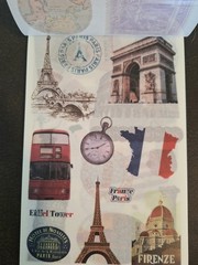 30 Sheets Detailed Global Travel Sticker Book & Eph Papers 30 Sheets Of Stickers