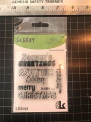 New i-crafter clear Rubber Stamp Christmas SENTIMENTS HOLIDAY SET free USA ship
