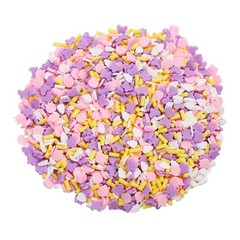 Fake Sprinkles, 50G Resin Faux Sprinkles, Purple/Pink/White/Yellow