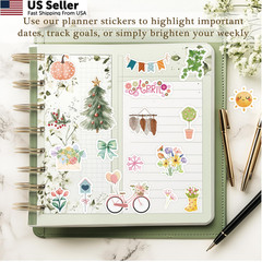Slapaflife Planner Stickers (24 Page, 1000+ Stickers, Multicolor, Multicolor