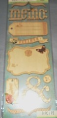 Memo Dreamer Inspire Flower Butterfly Words Journaling K & Company Wood Stickers
