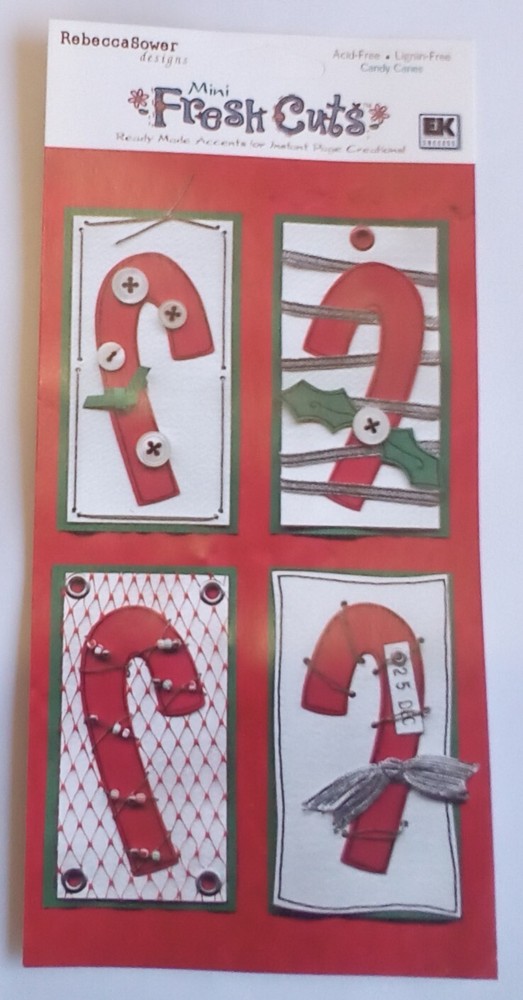 fresh cuts mini Rebecca Sower candy cane x4 to cut