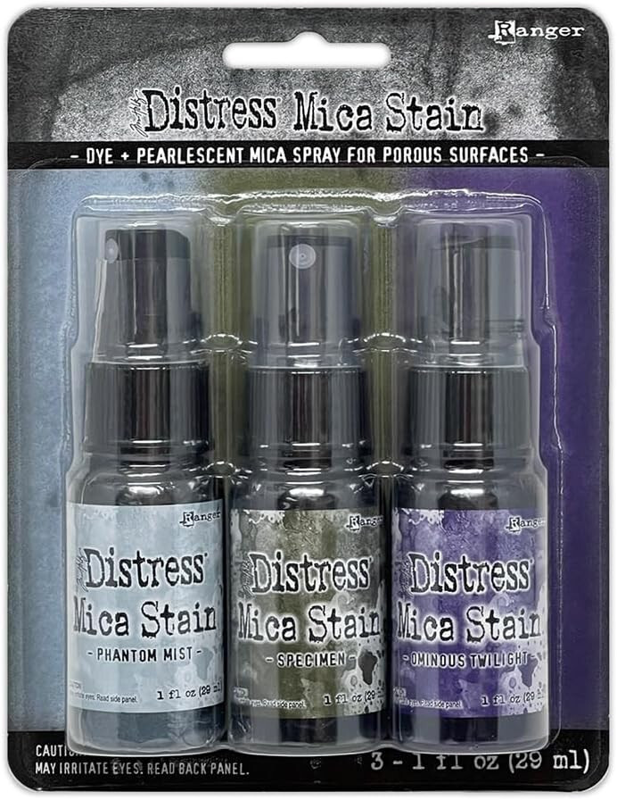 RANGER DISTRESS MICA STAIN -3 COLORS, PHANTOM MIST, SPECIMENT, OMINOUS TWILIGHT