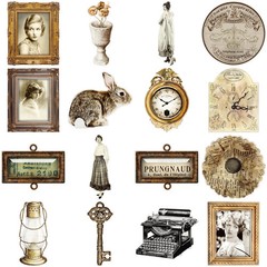 Vintage Style Photo Frames Ladies Moths Stickers Scrapbooking Card Journal Craft