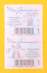 Vintage 90’s Cowboy Boots & Hats Mrs. Grossman’s Sticker Mod