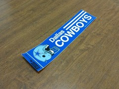 Vintage Dallas Cowboys ASCO NFL Bumper Sticker Unused