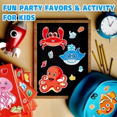 Ocean Animals Sticker Sheets 42 Pcs – 14 Sea Creature Designs