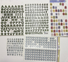 Vintage Scrapbook Alphabet LOT – 13 Sets of Random Theme Shaped Letters/Numbers