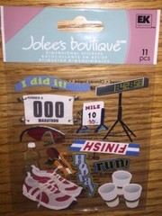 Lot Of 5 Jolees Olympic Training RUNNING Gymnastic Track Field Swimming Stickers
