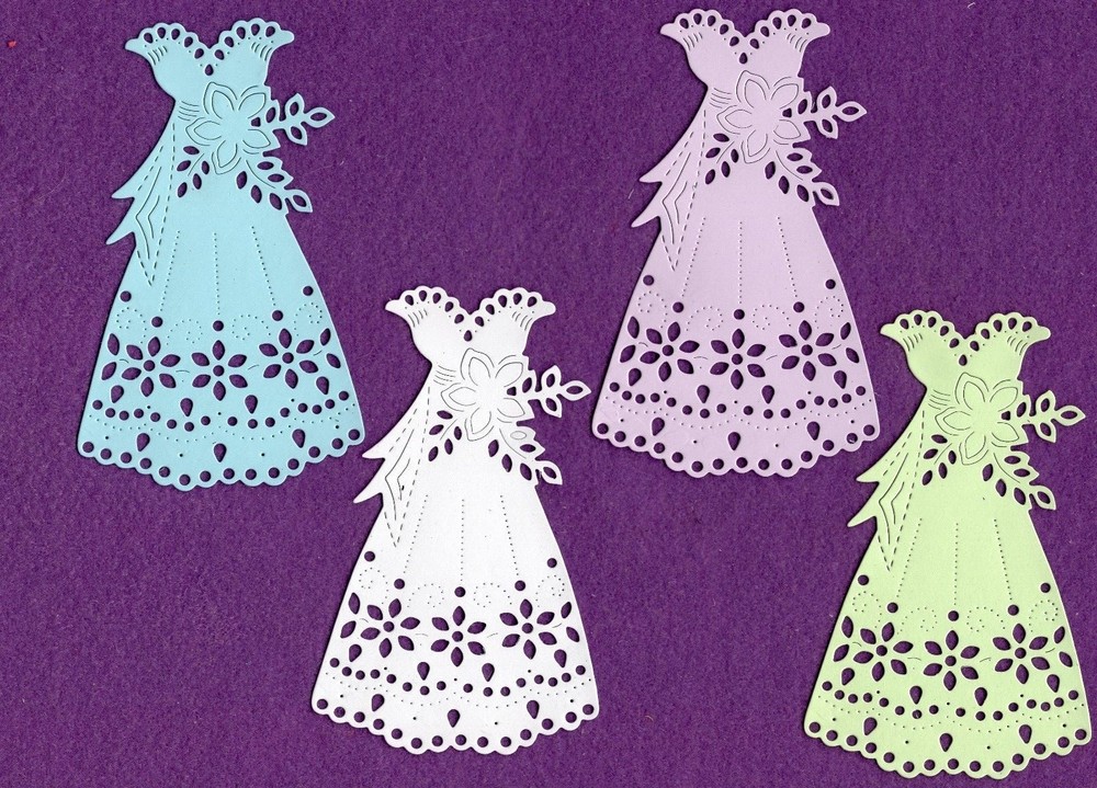 DRESS formal wedding prom die cuts scrapbook cards