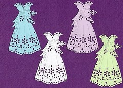 DRESS formal wedding prom die cuts scrapbook cards