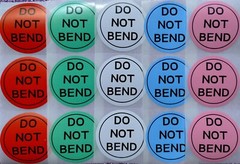 DO NOT BEND STICKERS 2″ ROUND LABELS SEALS SHIPPING SUPPLIES SCRATCH RESISTANT