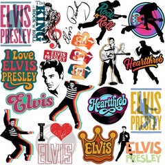 ELVIS ICONIC VARIETY DIE CUT VINYL 50 CT STICKER PACK