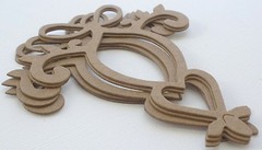 {5} DECORATIVE ACCENT – Style 2 – Flourish Heart Chipboard Die Cuts – 3.5 x 4.5