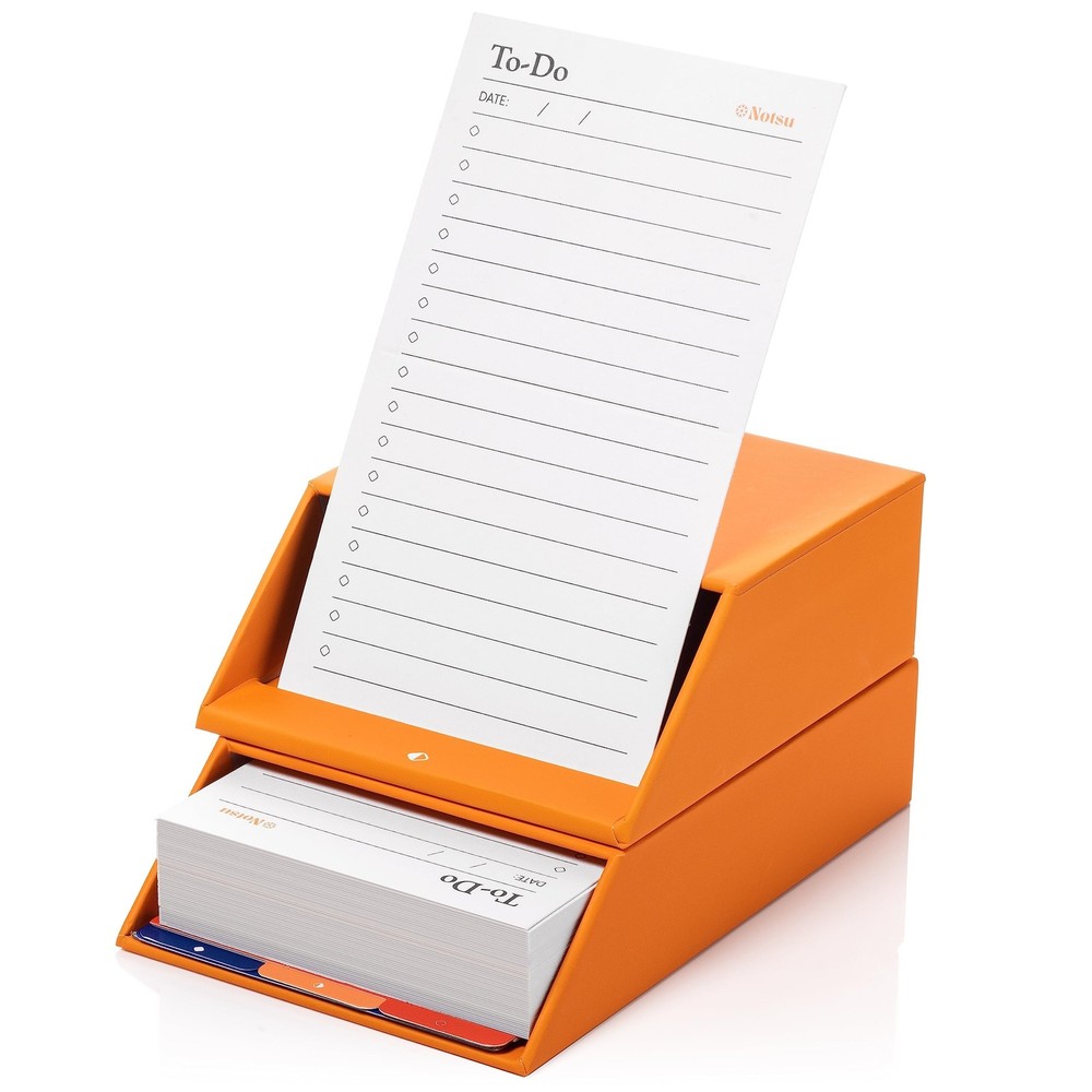 Notsu Centre Rise To Do List Card Planner Box Stand Set | 50 Foldable To-Do