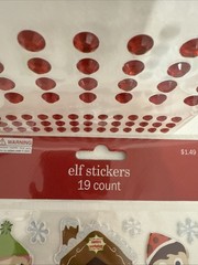 Mixed Lot Of 5 Christmas stickers Trim A Home Gem Decal & Unbranded Elf