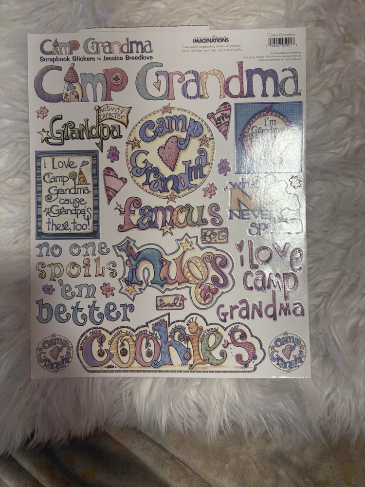 Creative Imaginations CAMP GRANDMA Scrapbook Stickers Crafts Scrapbooking New