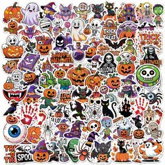 100PCS Happy Halloween Stickers for Kids – Holographic Ghost Pumpkin Theme St…