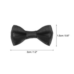 MECCANIXITY 50pcs Black Bow Ties 1.2″ x 0.6″ Mini 1.2 x 0.6 inch,
