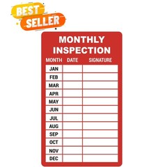 Monthly Inspection Sticker,3x5inch 50pcs Safety Monthly Inspection Record Sti…