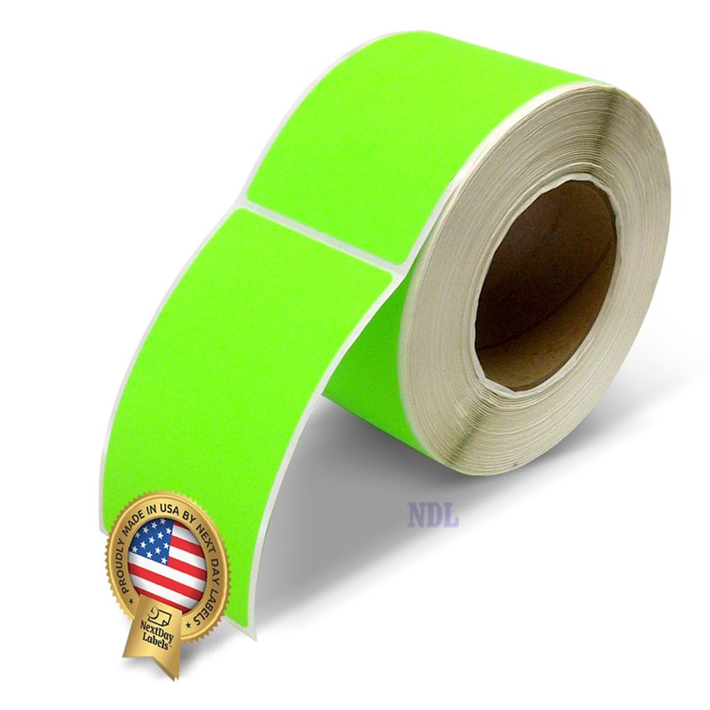 Rectangular Color Coding Labels 3×5 Inch 500 Pack Fluorescent Green Moving Boxes