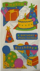 BIRTHDAY PHOTO CORNERS Stickers(5pc)Frances Meyer…Party…Celebration…Card Making…