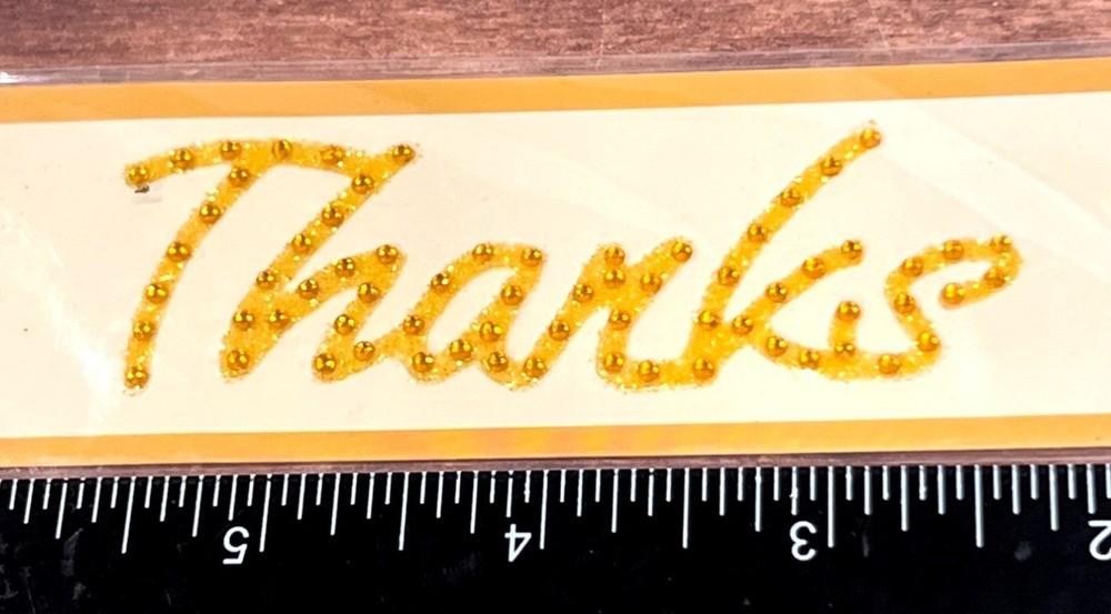 Intl Greetings Glitter/Gem Sticker Autumn/Fall Theme Thanks Embellishment