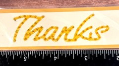 Intl Greetings Glitter/Gem Sticker Autumn/Fall Theme Thanks Embellishment