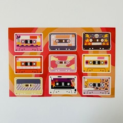 VINTAGE RETRO Sticker Sheets Y2K Hip Top Sneakers Chucks Tennis Shoes Cassettes
