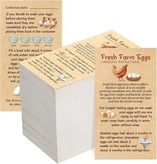 Fresh Farm Eggs Handling Instruction Cards 2 x 3.5» Egg Carton Stamp Bulk La…