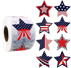 500 Pcs 4Th of July Patriotic Stickers 1.5Inch American Flag Sticker USA Fourth