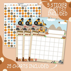Star Sticker Chart for Kids Behavior -25 Toddler Sticker Reward Chart Incentives