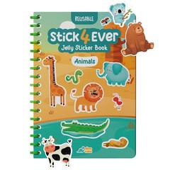 Stick4Ever Jelly Sticker Book – for Kids – Waterproof, Easy to Clean Reusable…