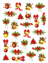 BEAUTIFUL CHRISTMAS TRADITIONAL VINTAGE-LOOK STICKERS SEALS #63 FAST SHIP!