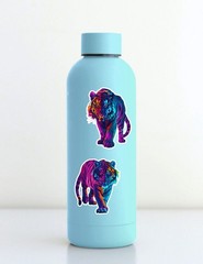Vibrant Colorful Tigers Die Cut Vinyl Stickers Scrapbooking Laptop Waterbottle